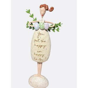 Sandra Magsamen Happy Easter Figurine With Eggs